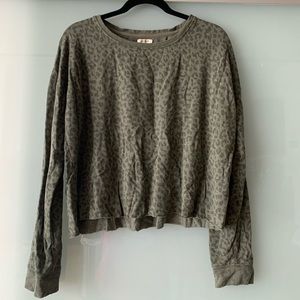 Green Leopard Print Lounge Set